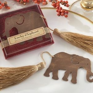 KATE ASPEN LUCKY ELEPHANT BOOKMARK WITH A SILK TASSEL NEW IN BOX